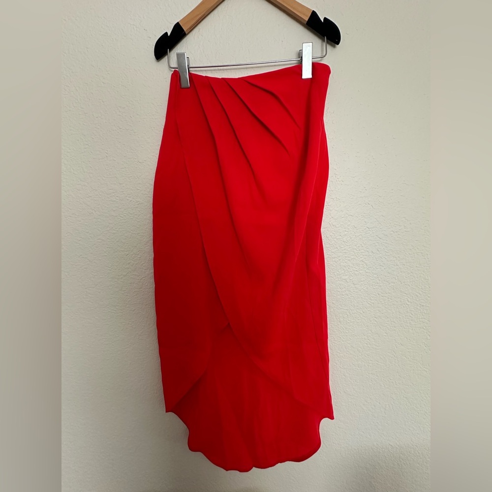 Superdown Red Asymmetrical Skirt